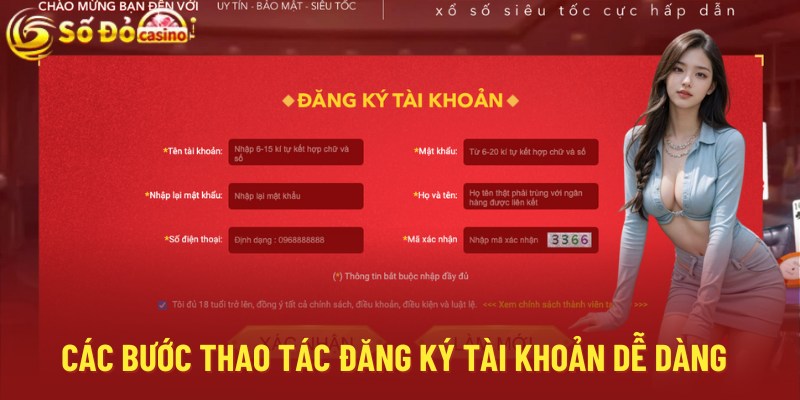 Việc đăng ký tài khoản game vô cùng đơn giản