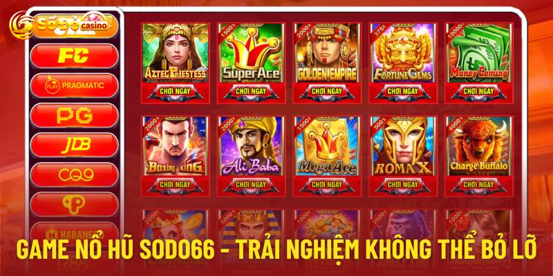 Khám phá thế giới game nổ hũ tại sân chơi sodo66