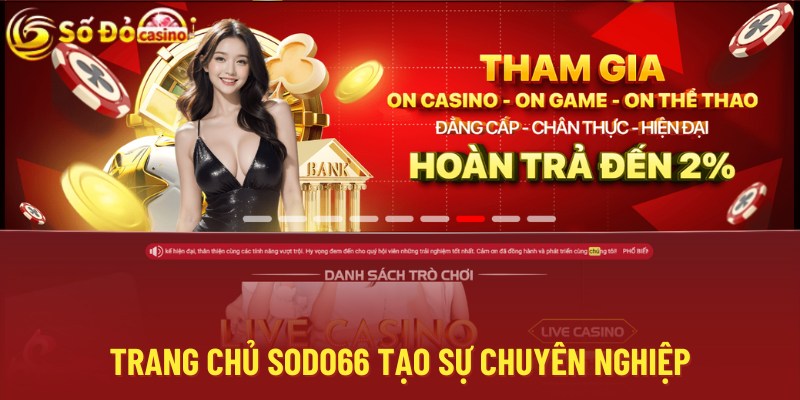 Trang chủ được thiết kế hiện đại, thu hút và dễ dàng sử dụng